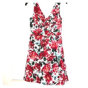 Multicolored floral knee dress